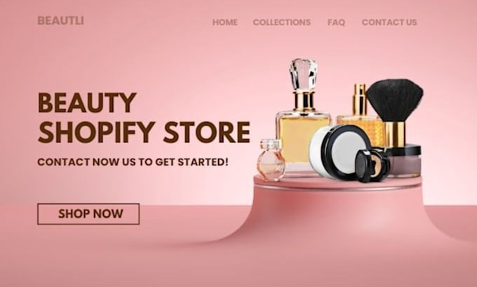 design a premium shopify beauty store for perfume cosmetics and skincare brands