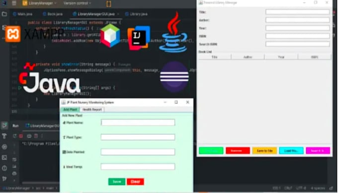develop custom java desktop or web applications with db, xampp, java swing ,gui