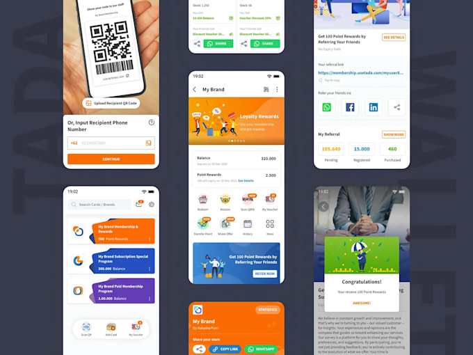 develop a custom loyalty and rewards app with qr scanner, admin panel analytics