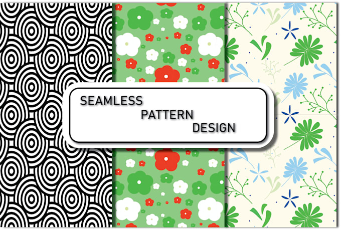 make seamless vector or raster patterns for textile or wallpaper