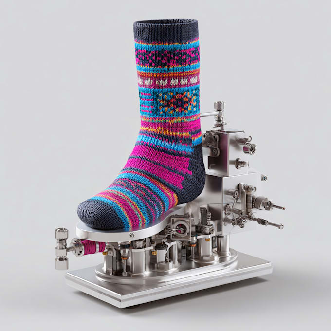 create sock knitting machine design or redraw it in bmp