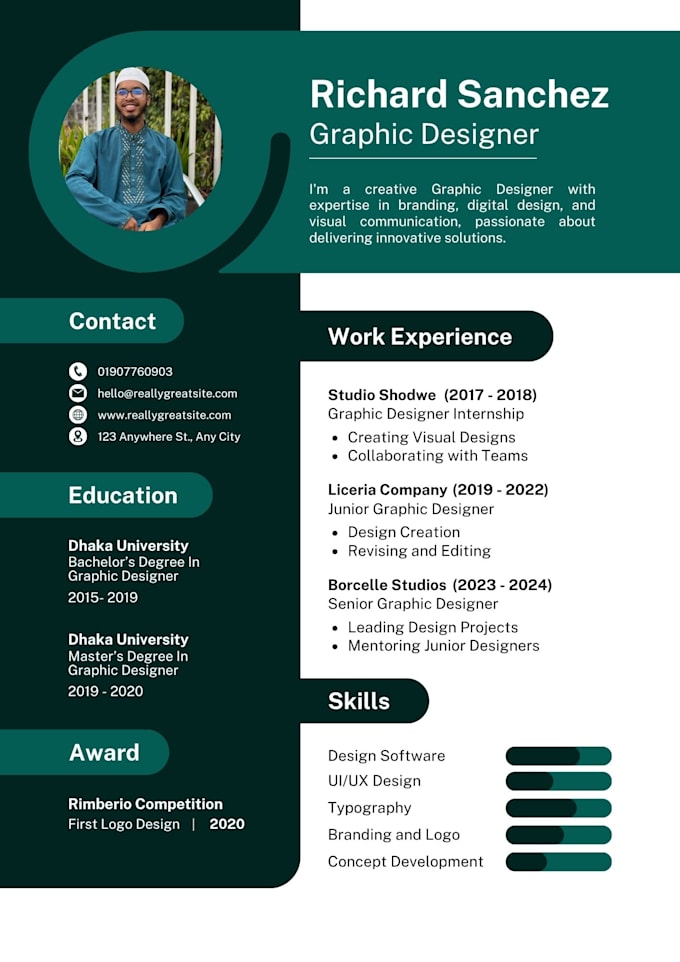 create, revamp, and design a professional CV, resume
