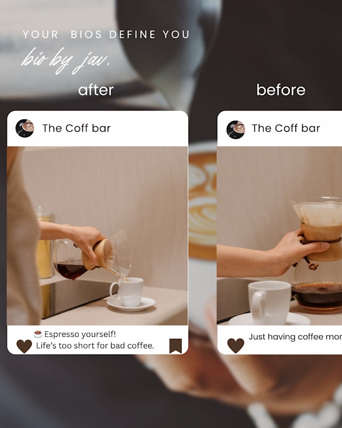 write custom bios for instagram, tiktok and linkedln