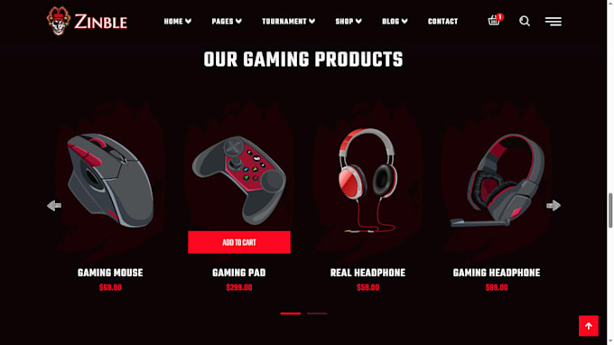 develop dynamic tournament website sport website gaming website football website