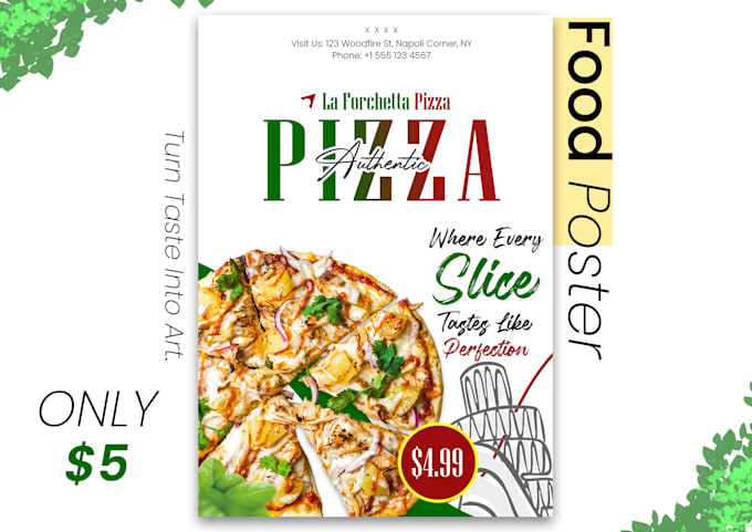 create stunning food poster for your bussines