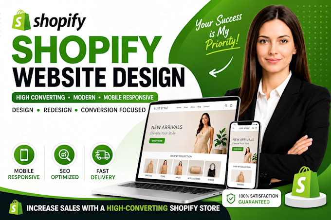 be your shopify expert, design shopify store,  website or dropshipping store