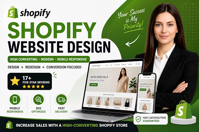design shopify website or redesign shopify store for maximum conversions