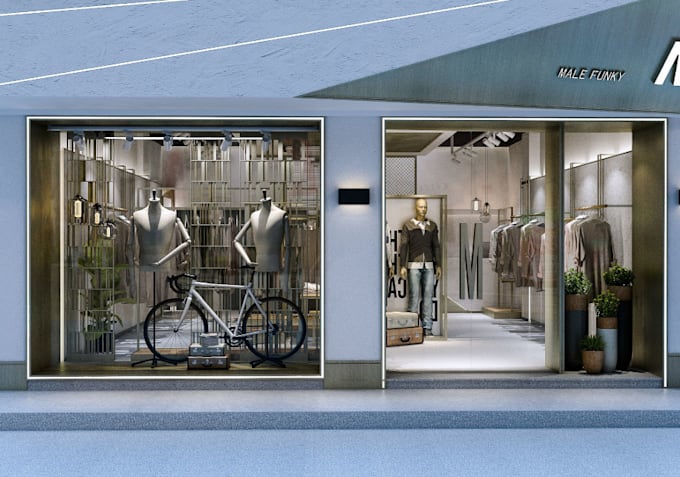 Construct 3d clothing store, virtual staging, showroom, boutique design ...