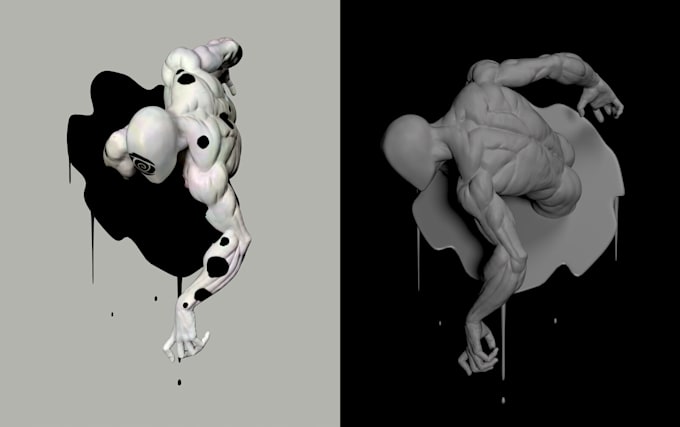 Semi realistic 3d character,image to 3d oc superher collectible figure ...