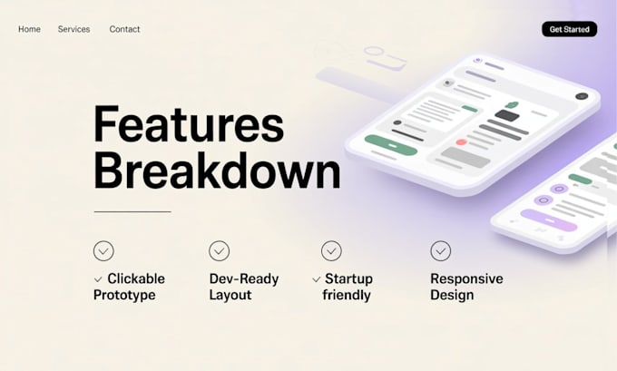 Design figma app prototypes for small business mvp or startup idea ...