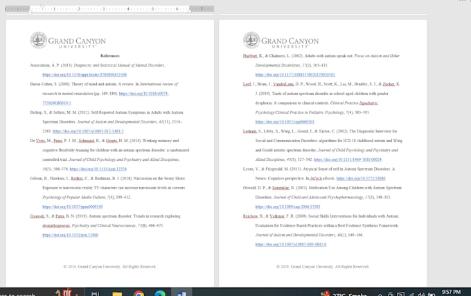 format your document in apa 7 style citations and references
