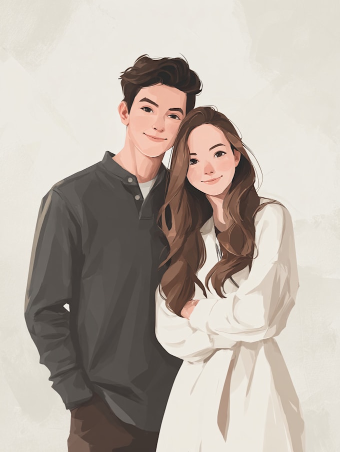 make a printable minimalist portrait for couples, family