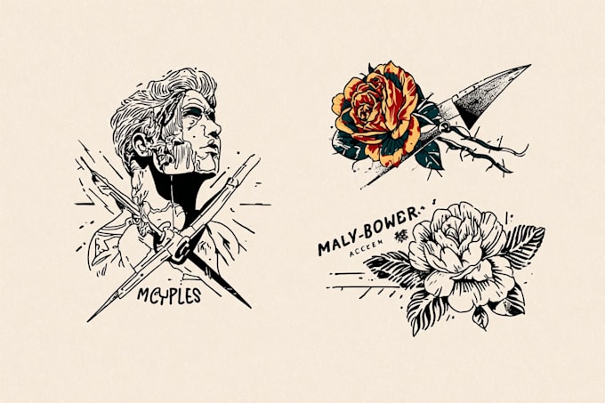 make a minimalist lineart tattoo design or illustration