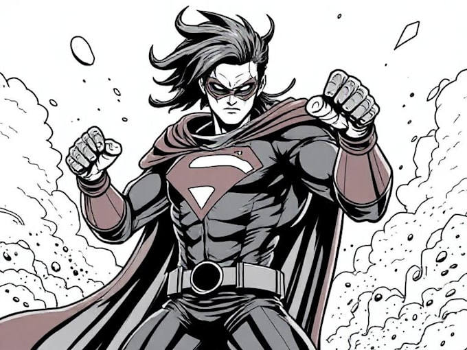 create amazing design and super hero manga art