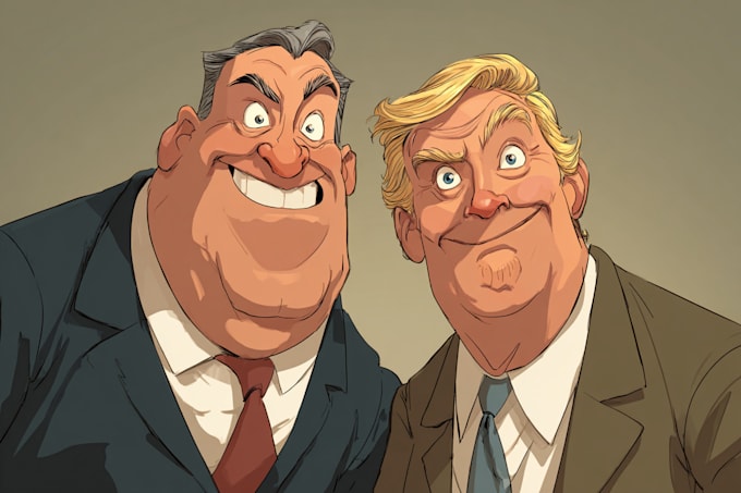 create a political or satirical cartoon
