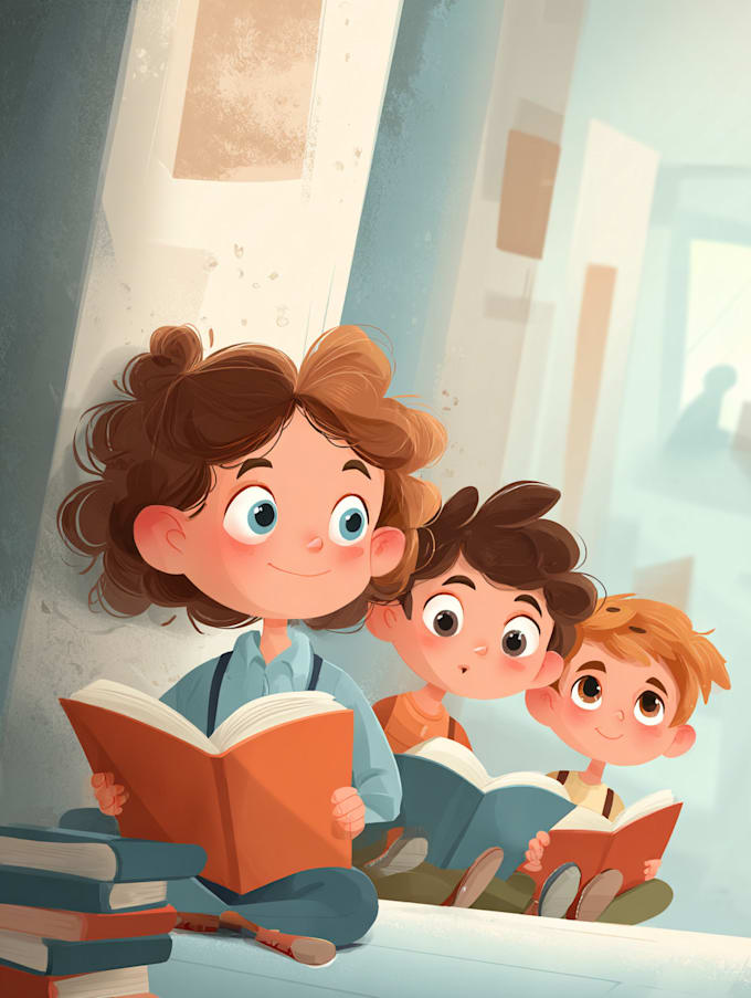create stunning children book illustration package