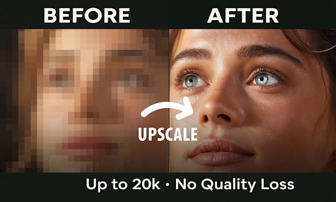 upscale your image or visual up to 20k resolution