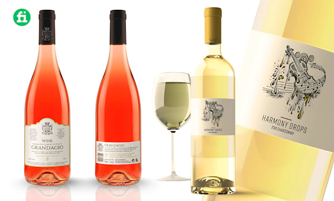 craft high end wine or whiskey label designs for your brand