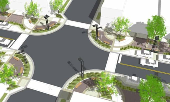 design modern urban streetscapes, plazas, and public spaces