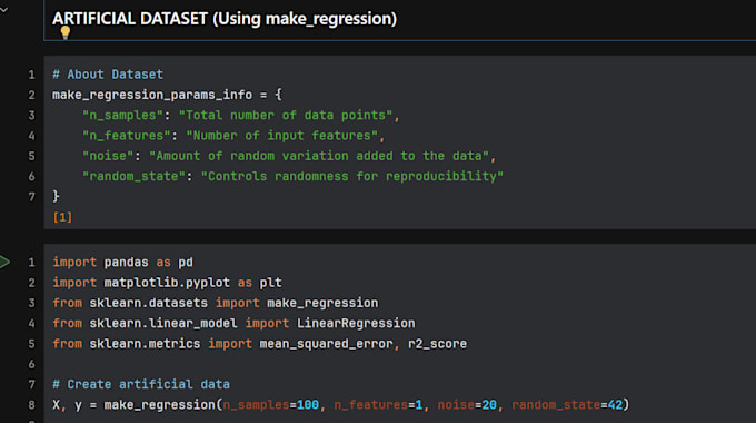 create  python and machine learning tasks