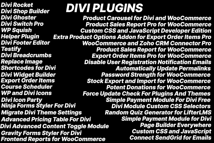install divi theme, divi rocket, divi supreme pro, divi monk, divi flash plugin