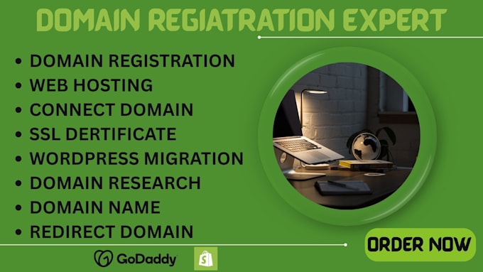 register, transfer, name, fix, sell and host your domain with full setup support