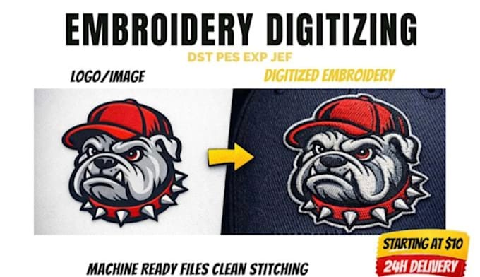 do professional 3d puff embroidery digitizing for cap