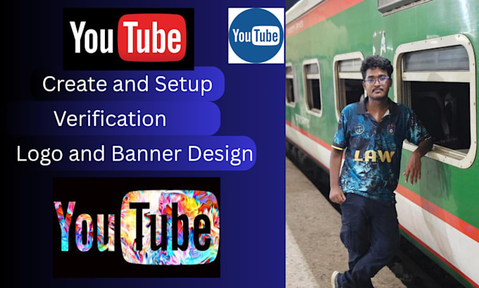 create setup optimize youtube channel with logo banner