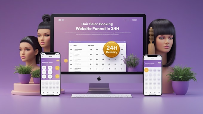 build a hair booking salon website in 24hrs