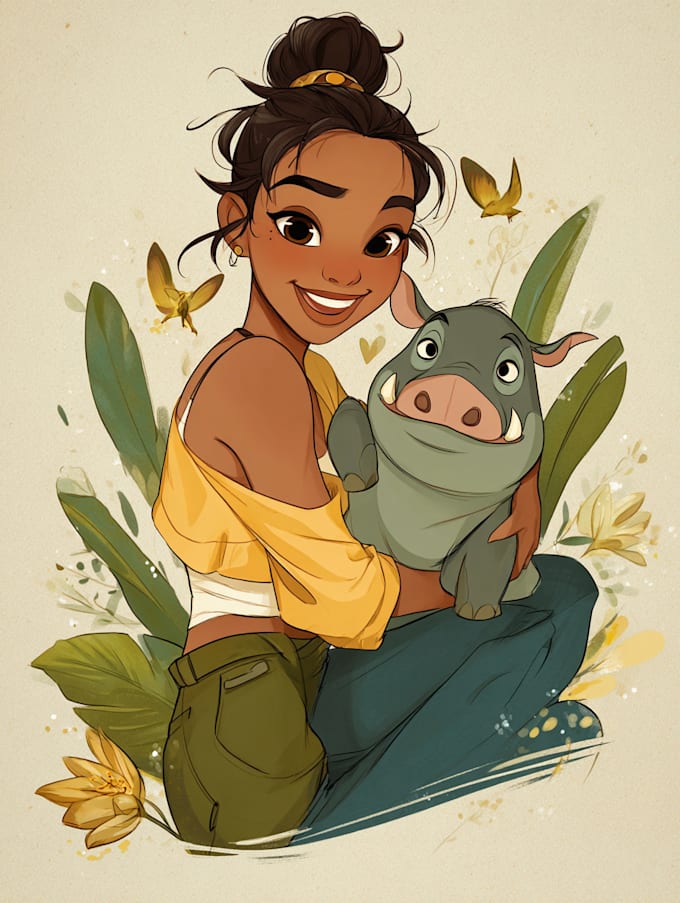 draw cartoon disney portrait