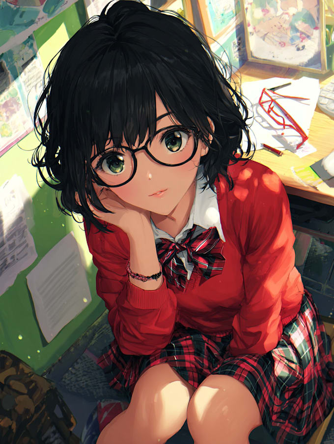 draw anime character design or reference sheet