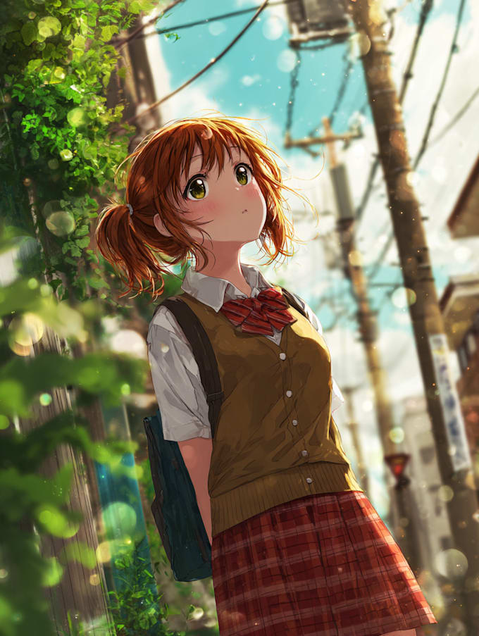 Draw your character or fanart fully rendered anime style by ...