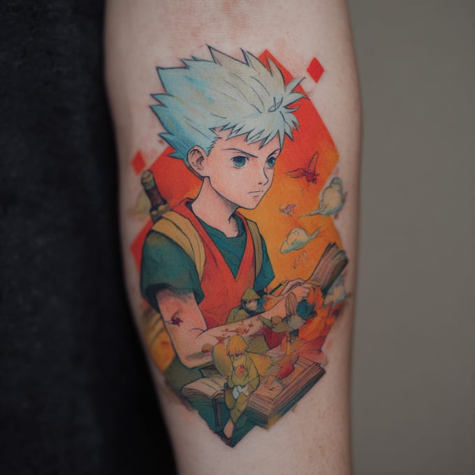 draw your favorite anime as a tattoo