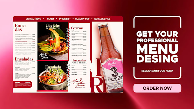 design modern menu restaurant menu digital menu