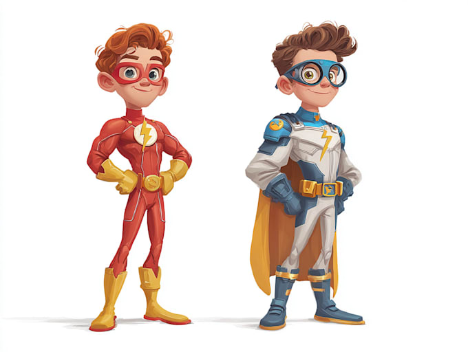 make a cartoon and caricature like super hero