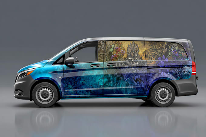 creative custom car wrap, van wrap, truck wrap, trailer wrap