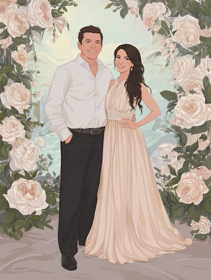 paint custom couple portrait