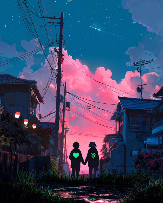 produce asian lofi, anime style