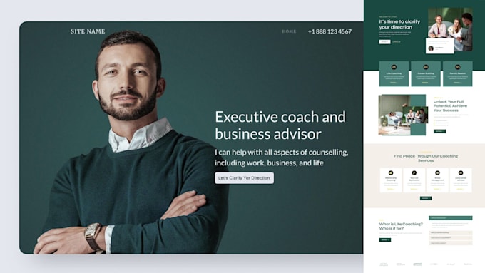 custom SEO optimized coaching or consultant site creation