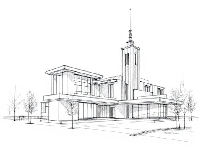 do hand drawn architectural sketches
