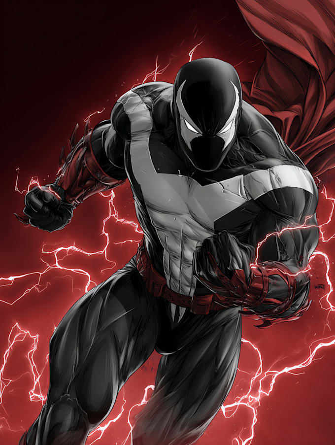 draw comic book illustration with comic book