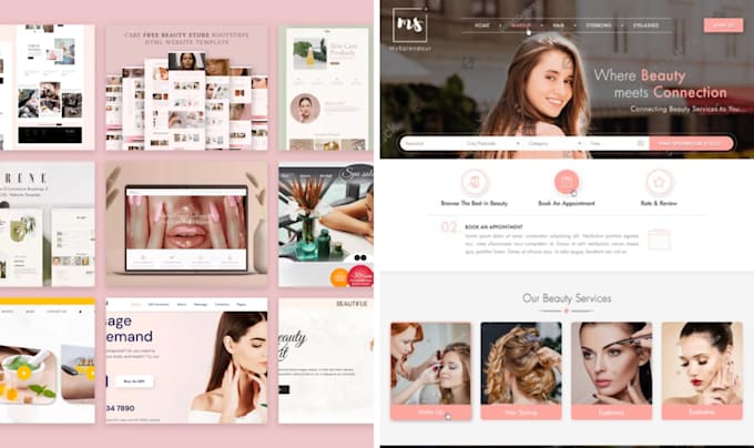 create a modern beauty website for your brand