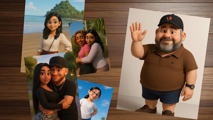 create a disney pixar style character