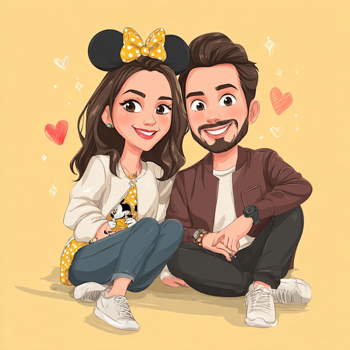 create disney pixar style cartoon portraits