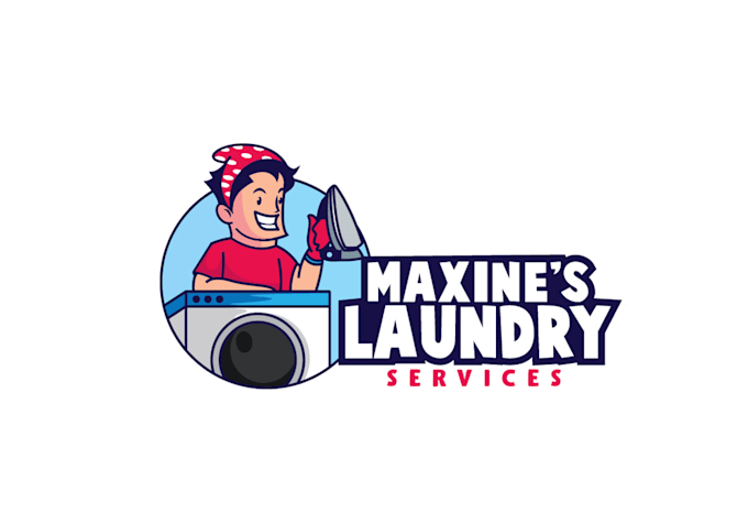 create amazing laundromat, clean, laundry logo design