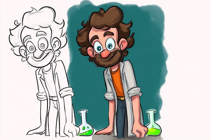design a 2d cartoon character