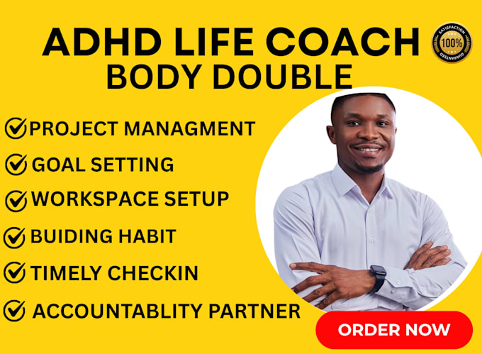 be your adhd or body double accountability coach for focus and task completion