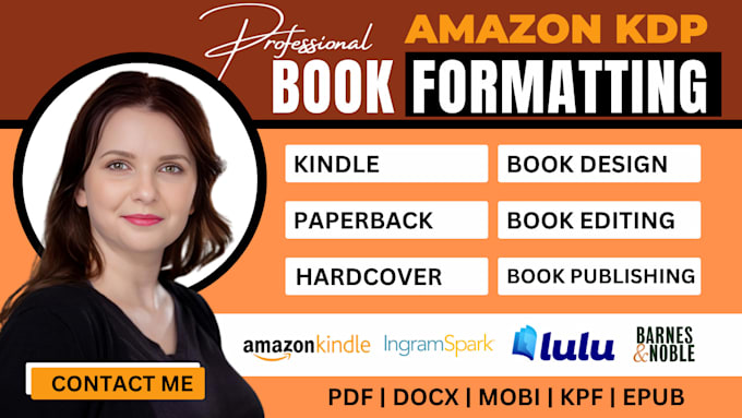 do professional kindle paperback book formatting for amazon kdp lulu ingramspark