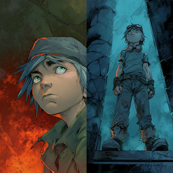 draw comic book art and comic book illustration