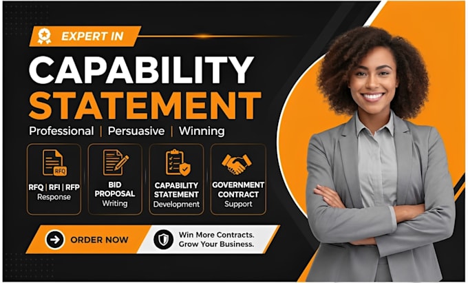 design federal government capability statement and business capability statement